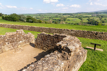 Looking across the valley of the River Irthing from Banks East Turret on Hadrians Wall near Lanercost, Brampton, Cumbria UK © Stephen