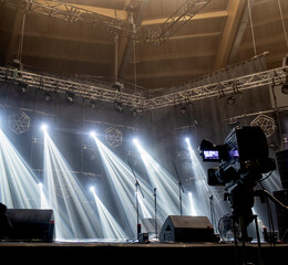 Light from the scene during the concert