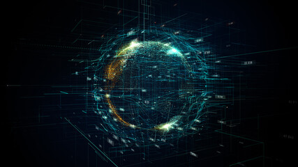 One eye cream ball split to reduce dark spot on skin face whitening beauty cosmetic conceptual with 3d rendering.