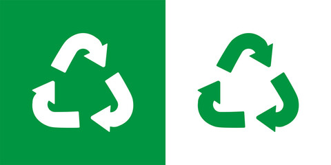 recycle symbol icon. Recycling sign isolated on white background