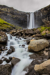 Fossa the highest waterfall on the Faroe Islands