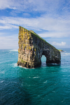 The impressive Drangarnir Arch on the Faroe Islands