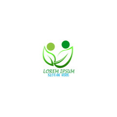 Ecological modern logo of abstract leaf Free Vector