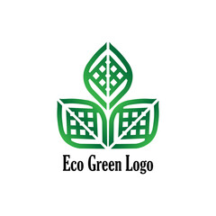 eco green logo vector image
