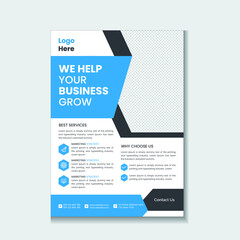 Creative Modern And Professional Corporate Business Flyer Template Design in A4 size - Vector