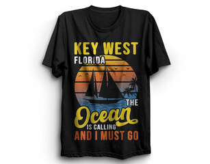 Key West Florida the is Calling and I Must Go T-Shirt, sailing t-shirts, best sailing shirts, t-shirt design,
t-shirt,