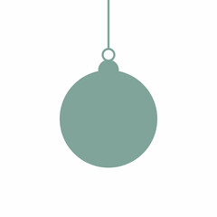 Vector green christmas ball isolated