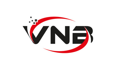 dots or points letter VNB technology logo designs concept vector Template Element