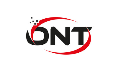 dots or points letter ONT technology logo designs concept vector Template Element