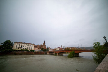 The Álgida River at the city of Verona in Italy