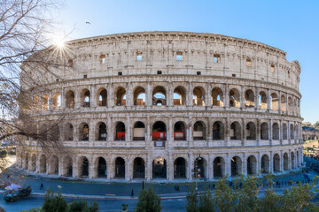 Fototapeta premium Coliseum: the great beauty on the archaeological area of Rome