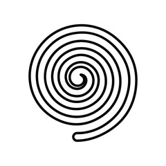 Hypnosis, spiral, inculcation, suggestion, vortex, whirlpool outline icon. Line art design.