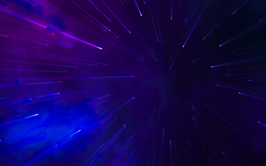 Fototapeta premium Dark colorful abstract of wavy meteor comet background