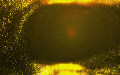 Abstract background with particles mesh and glowing shining bokeh of a variety of lenses.