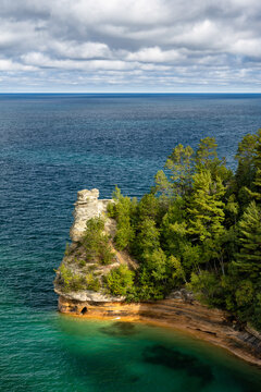 Miners Castle At Pictured Rocks National Seashore In The Upper Peninsula Of Michigan