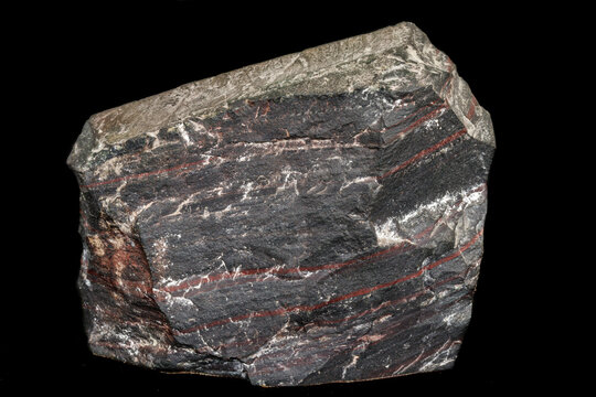 Macro stone Jespilit on a black background