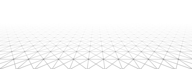 Vector gradient grid. Perspective tile of lines. Detailed vector illustration.