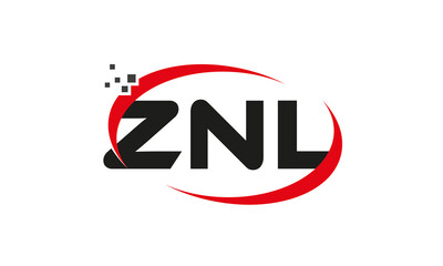 dots or points letter ZNL technology logo designs concept vector Template Element