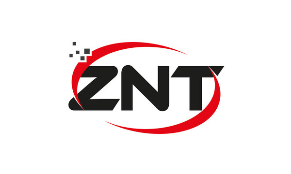 dots or points letter ZNT technology logo designs concept vector Template Element