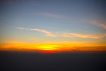 Natural atmosphere silhouette colorful background