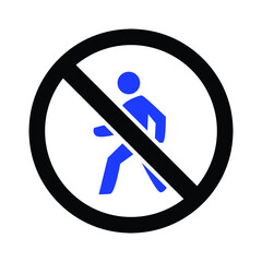 No Pedestrian Traffic Icon