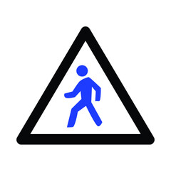 Walking man road traffic sign