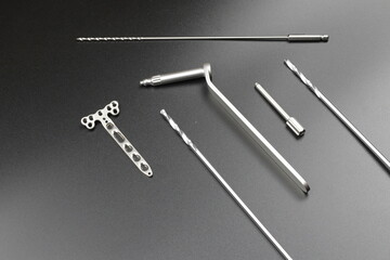 Surgical instruments in  treatment of bone fractures