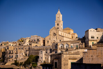 Fototapeta premium The cathedral of Matera in Italy - famous landmark in the city - travel photography