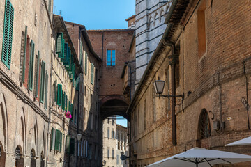 Fototapeta na wymiar The Gate Of Heaven in Via Fusari, Siena, Italy