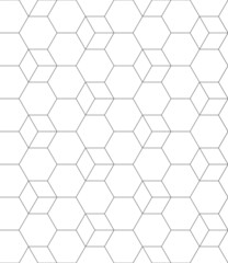 Vector geometric seamless pattern. Modern geometric background with a grid of hexagons.