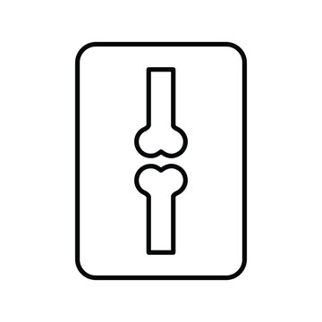 recommend clip art: Bone, health, healthcare, medical  outline icon. Line art design.
