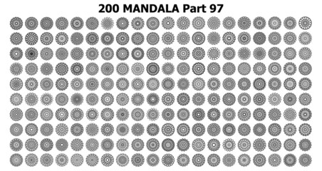 various mandala collections 200 Ethnic Mandala line pattern set Doodles freehand