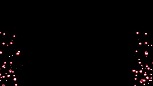 Social love heart icon animation with optional luma matte. Alpha Luma Matte included. 4k video.Ukraine, November 14, 2021