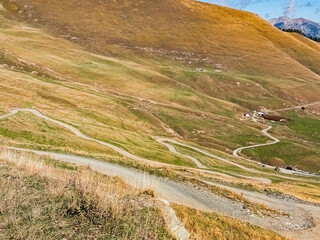 Ligurian Alps with mountain road