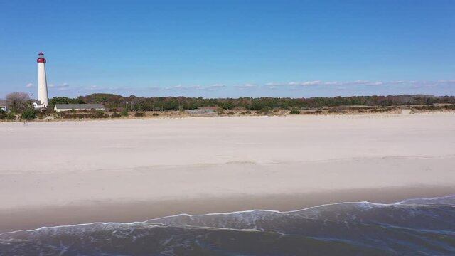 aerial view of ocean at cape may