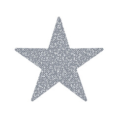 Silver glitter Star on white background - 469771065