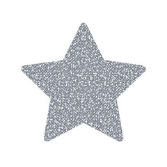 Silver glitter Star on white background - 469771068