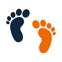 Foot icon. Simple vector sketch.