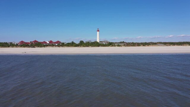 aerial view of ocean at cape may