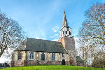 Fototapeta na wymiar Church, Kerk op de Hoogte in Wolvega, Friesland province, The Netherlands