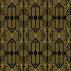 Abstract seamless pattern in Art Deco style.