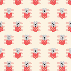 Obraz premium Seamless pattern pocket animal koala design