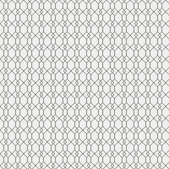 simple vector pixel art black and white seamless pattern of minimalistic abstract 
diagonal crossing ornate grid tile on white background