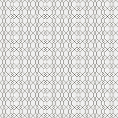 Fototapeta premium simple vector pixel art black and white seamless pattern of minimalistic abstract diagonal crossing ornate grid tile on white background
