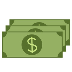 Money dollar flat trendy icon vector illustration isolated