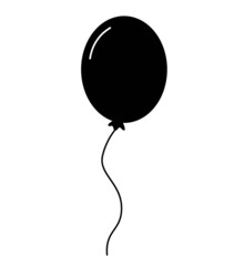 balloon icon isolated on the white vector background three balloons