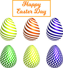 Happy easter egg lettering vector design concept