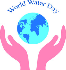 Flat world water day vector illustration 