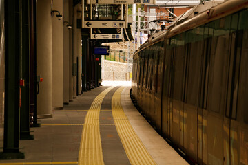  turkey eminonu: train stations remained empty during the coronavirus period. coronavirus era turkey