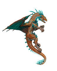 Obraz premium dragon is floating side view